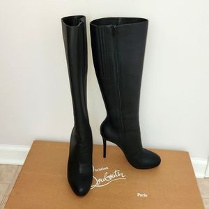CHRISTIAN LOUBOUTIN BOTALILI 120 CALF LEATHER BOOTS. SIZE 39.5 EURO/8